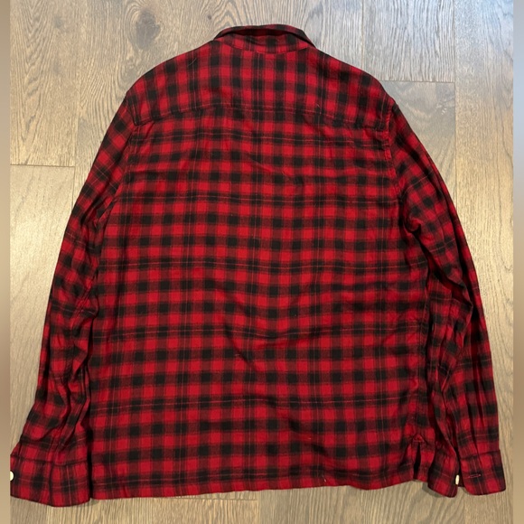 Allsaints Relaxed Fit Red/Black Flannel Vintage - Picture 4 of 4